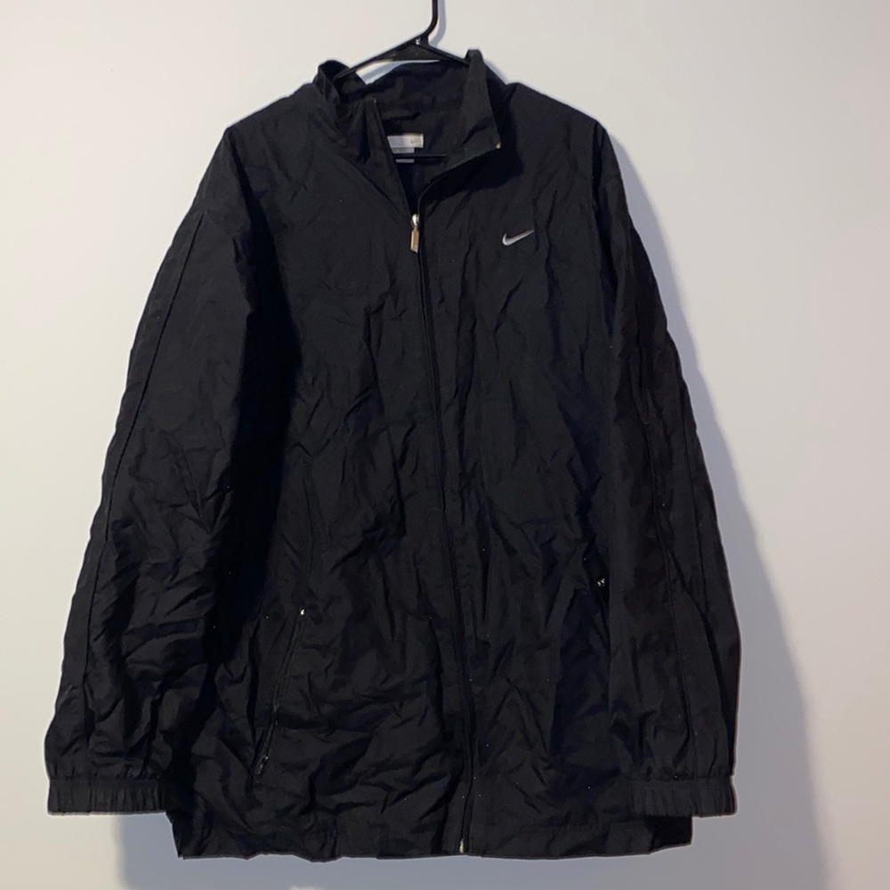 XL Unisex Lined Nike collared Jacket Black